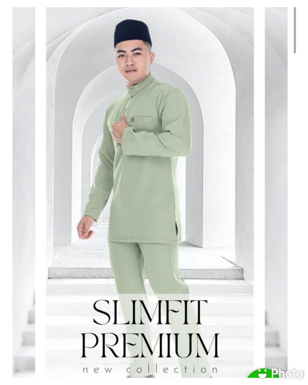 Baju Melayu Airis (SLIMFIT).  Buttons not included
