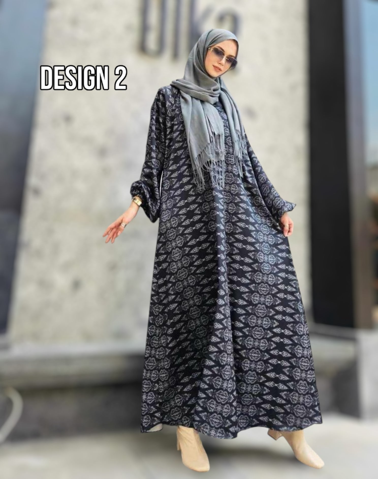 Printed Abaya