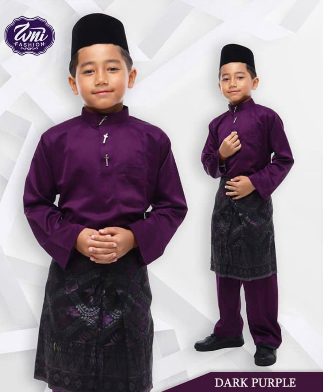 Baju Melayu BOYS Traditional- Cekak Musang, buttons not included