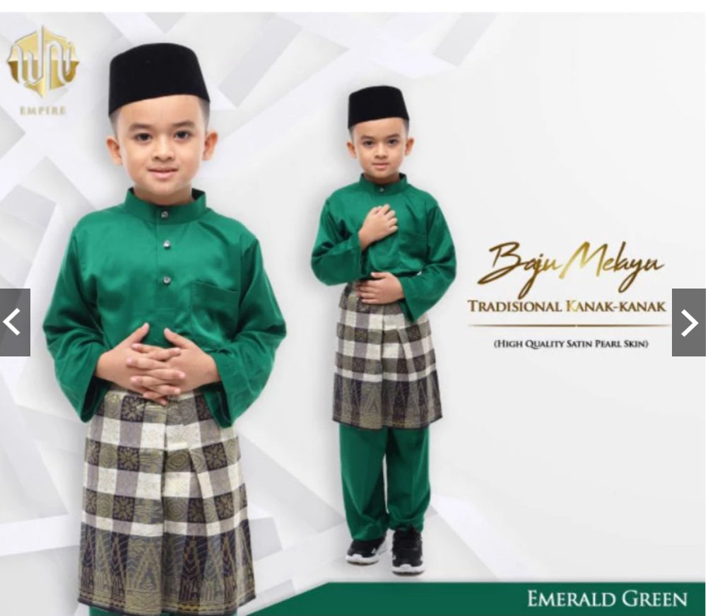 Baju Melayu BOYS WNI-Cekak Musang, buttons not included