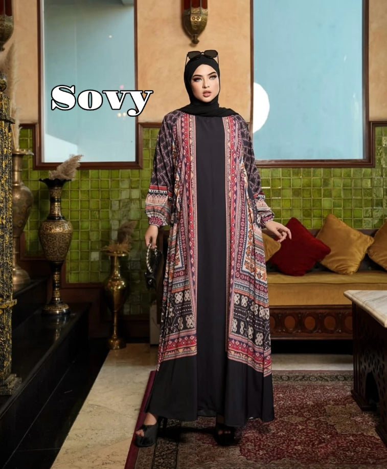 Printed Abaya