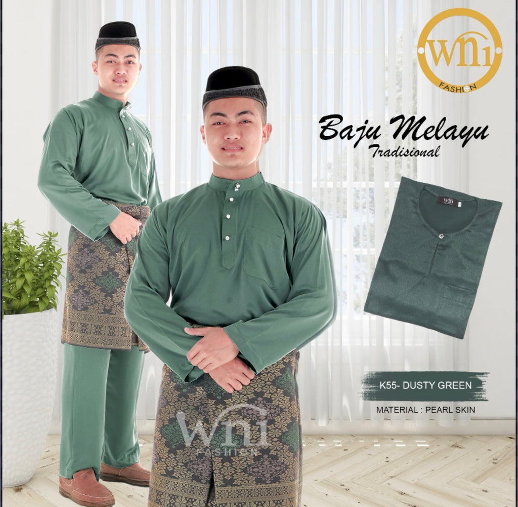 Baju Melayu ADULT WNI Standard size-Cekak Musang (Collar, buttons not included)