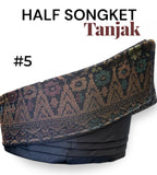 Tanjak half Songket Adult-Black