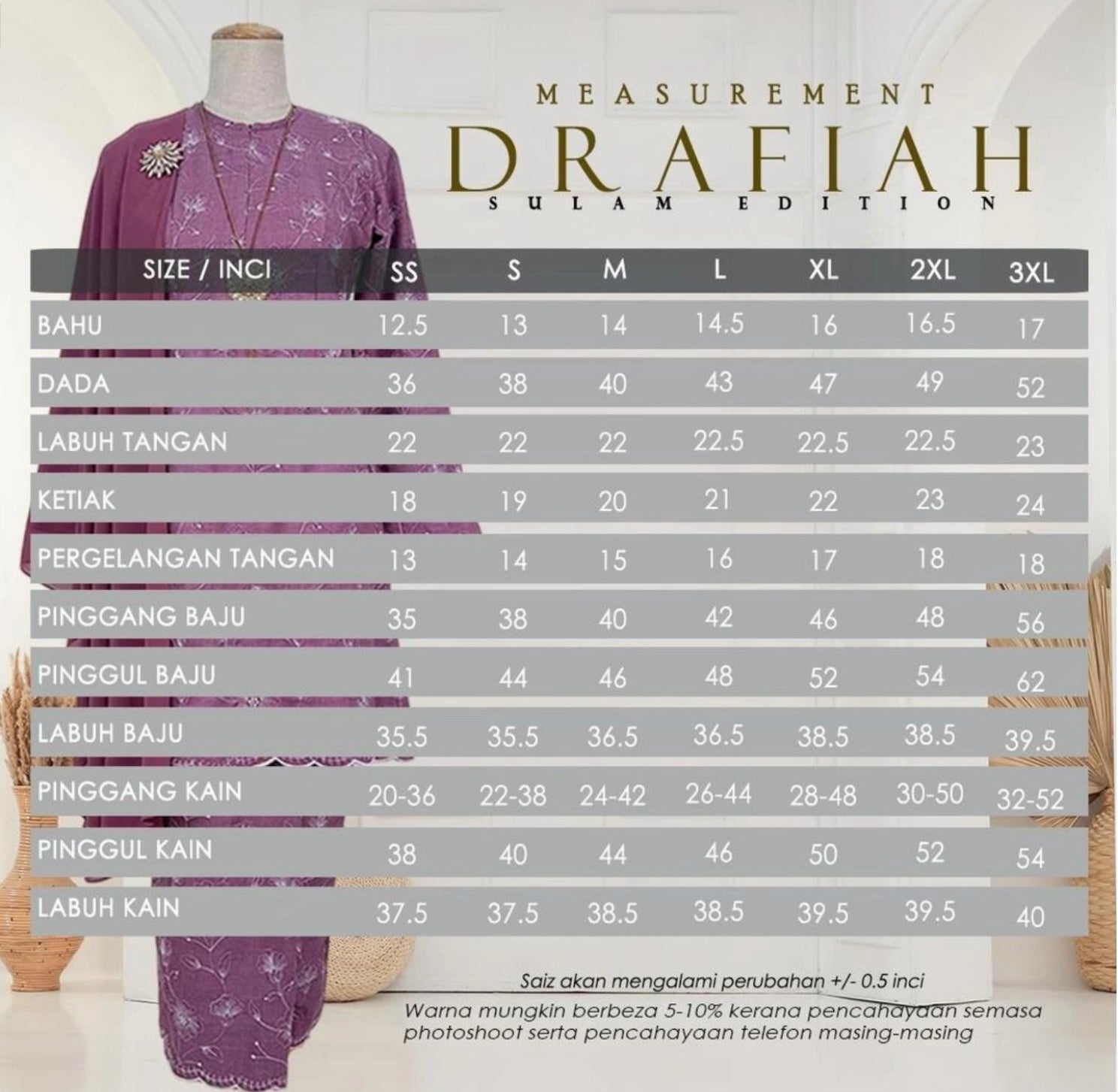 Drafiah Kurung Sulam
