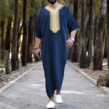 Load image into Gallery viewer, Men Dubai Style Jubah - Navy
