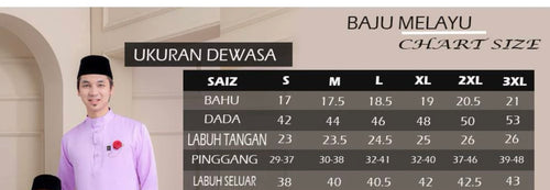 Baju Melayu BA-CM (buttons not included)