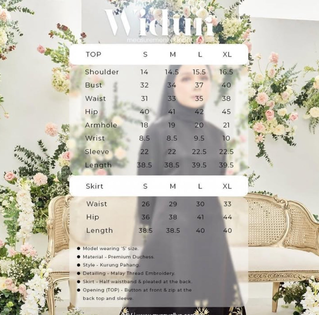 Widuri Embroidered Kurung