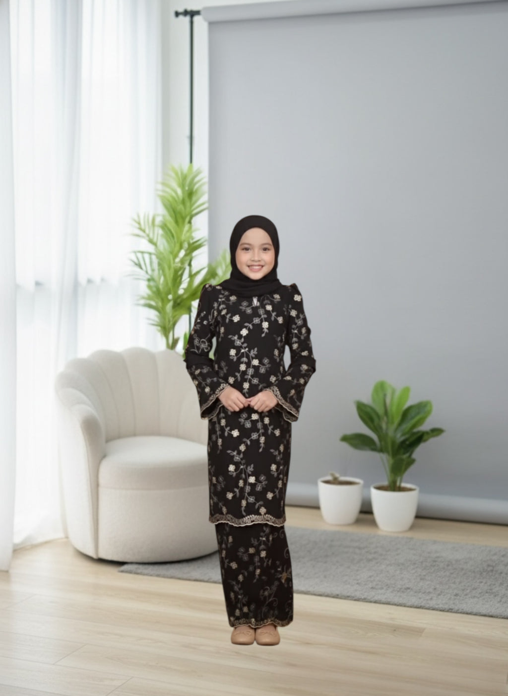 Delima Embroidery Kurung-Girl