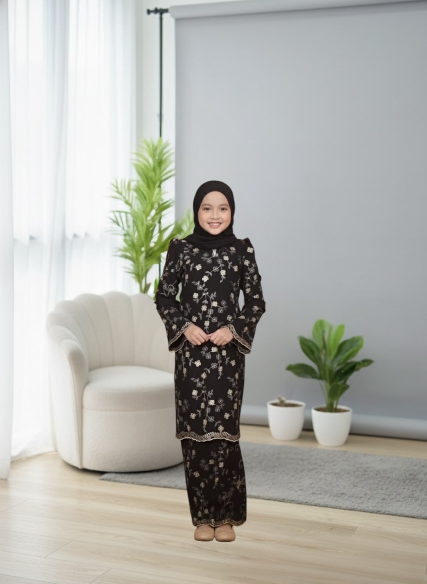 Delima Embroidery Kurung-Girl