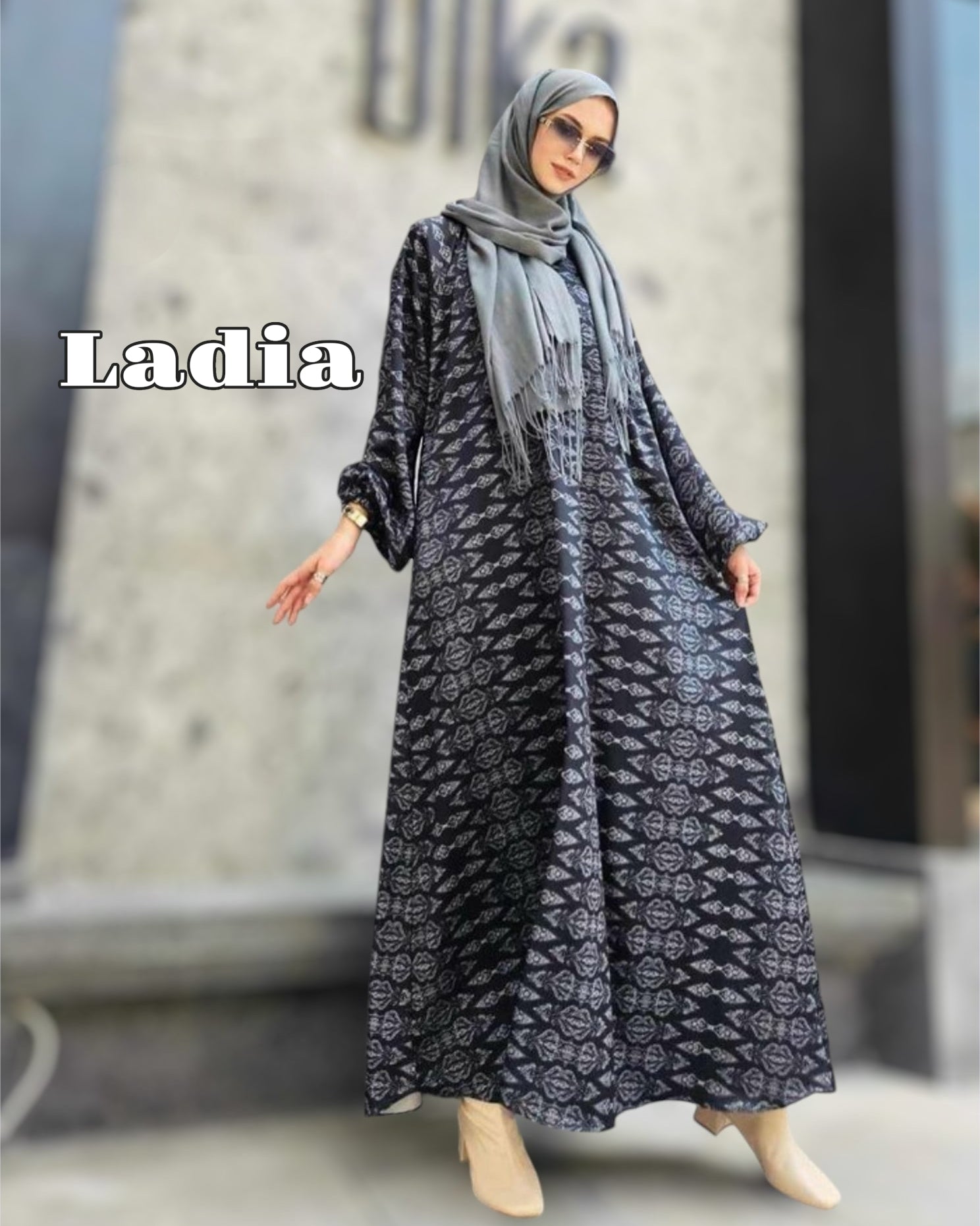 Printed Abaya