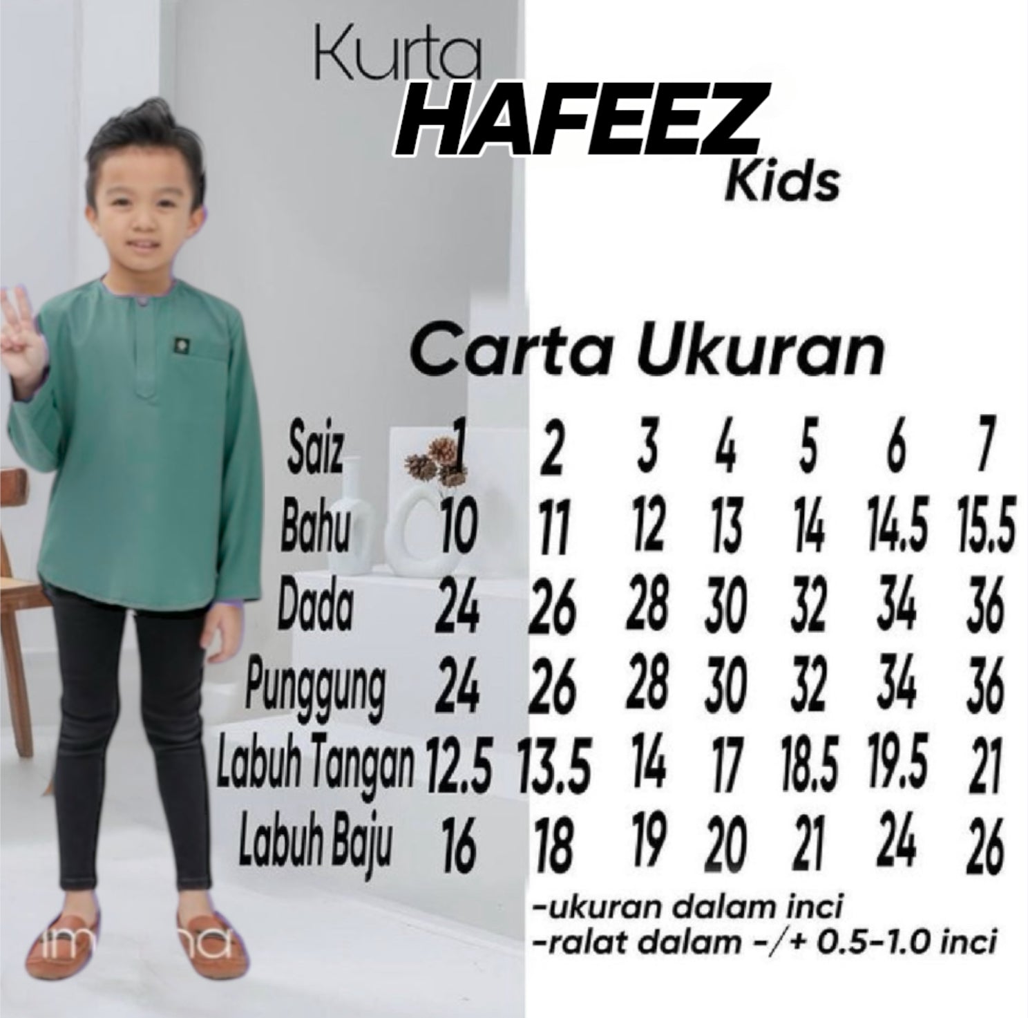 Kurta Hafeez Kid - round neck