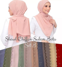 Load image into Gallery viewer, Embroidered Diamonte Shawl
