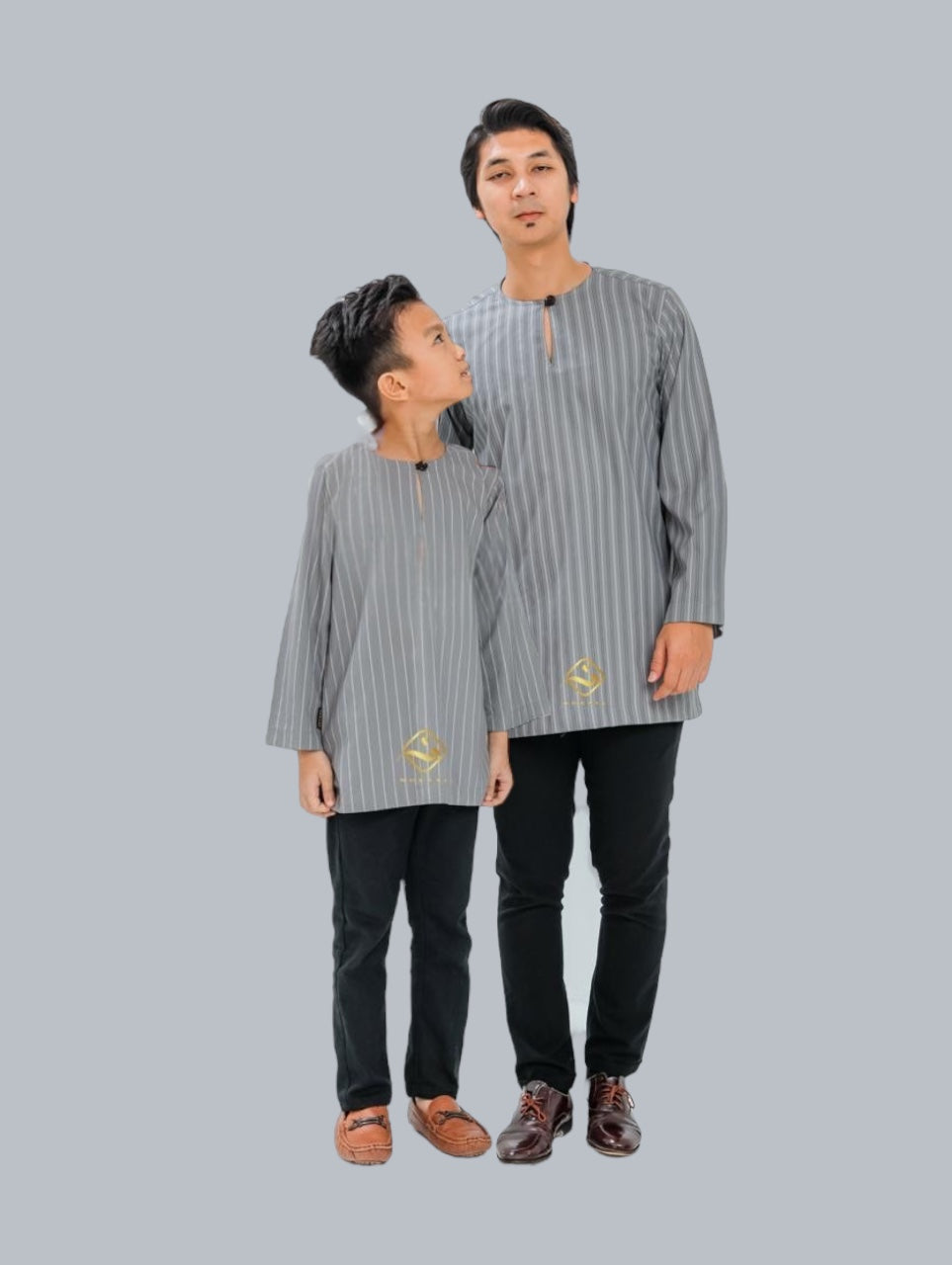 Kurta Nurasz Stripe Adult & Boys-round neck