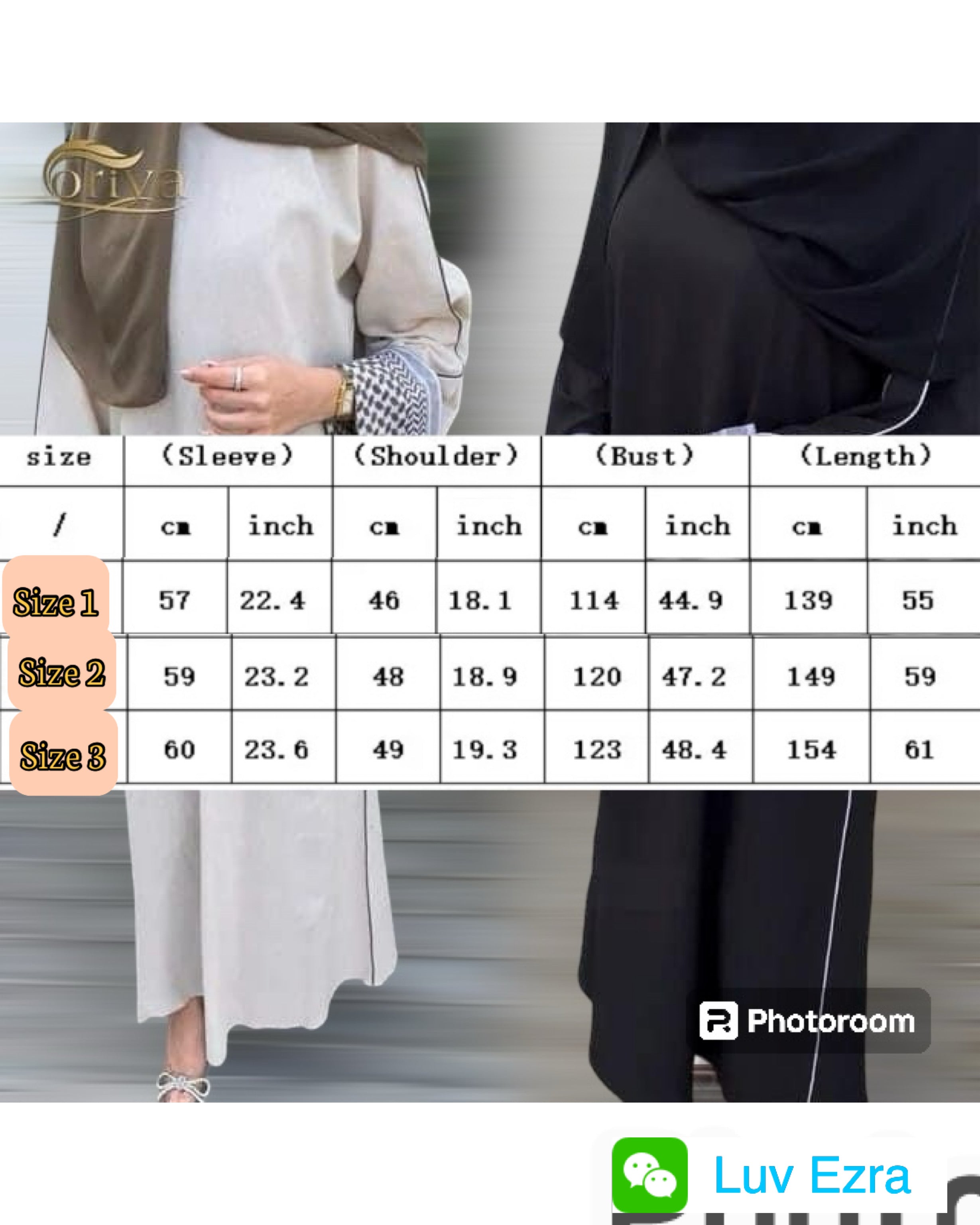 Keffiyeh inspired Abaya(excluding shawl)