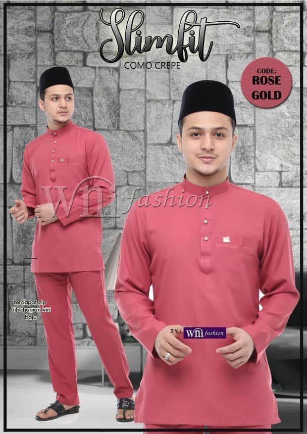 Baju Melayu Como Crepe (SLIMFIT,  buttons not included)