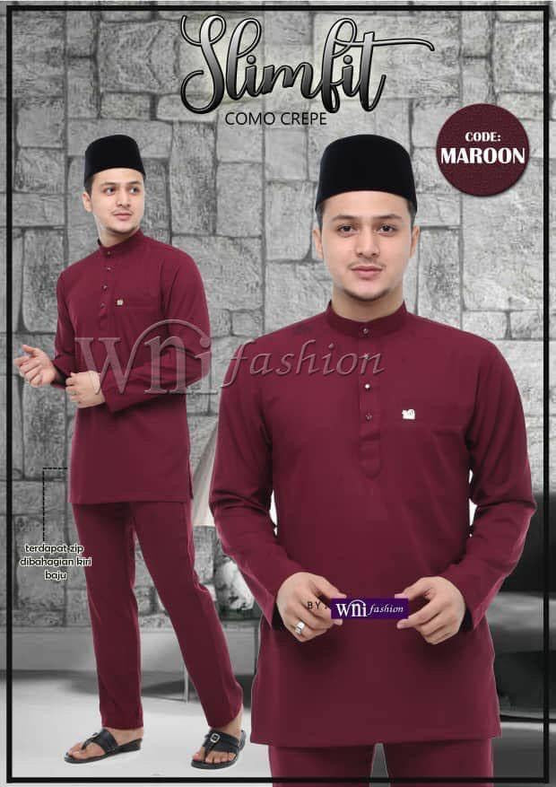 Baju Melayu Adiey Como Crepe (SLIMFIT)-buttons not included