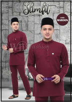 Baju Melayu Adiey Como Crepe (SLIMFIT)-buttons not included