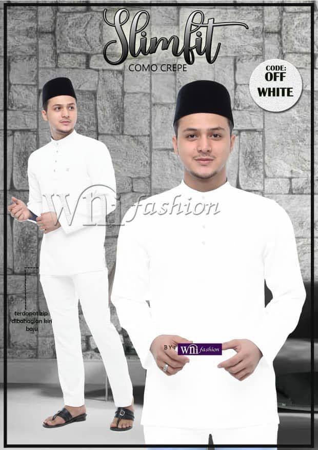 Baju Melayu Adiey Como Crepe (SLIMFIT)-buttons not included