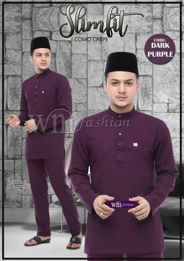 Baju Melayu Adiey Como Crepe (SLIMFIT)-buttons not included