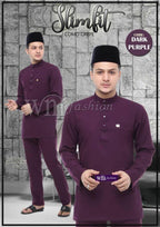 Baju Melayu Adiey Como Crepe (SLIMFIT)-buttons not included
