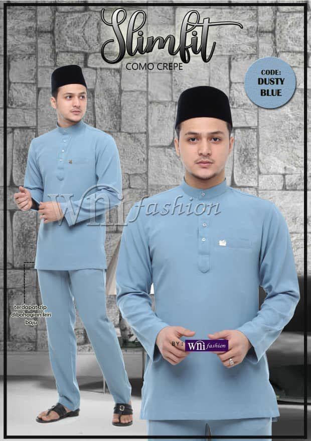 Baju Melayu Adiey Como Crepe (SLIMFIT)-buttons not included