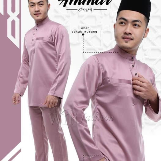 Baju Melayu Amar (SLIMFIT) Cekak Musang Buttons not included