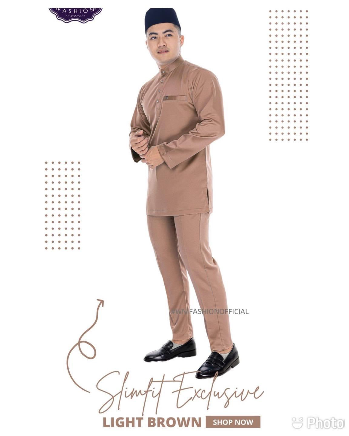 Baju Melayu Amar (SLIMFIT) Cekak Musang Buttons not included