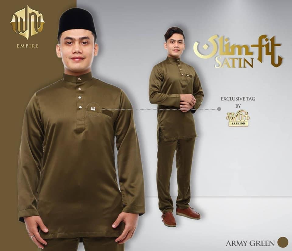 Baju Melayu Amar (SLIMFIT) Cekak Musang Buttons not included