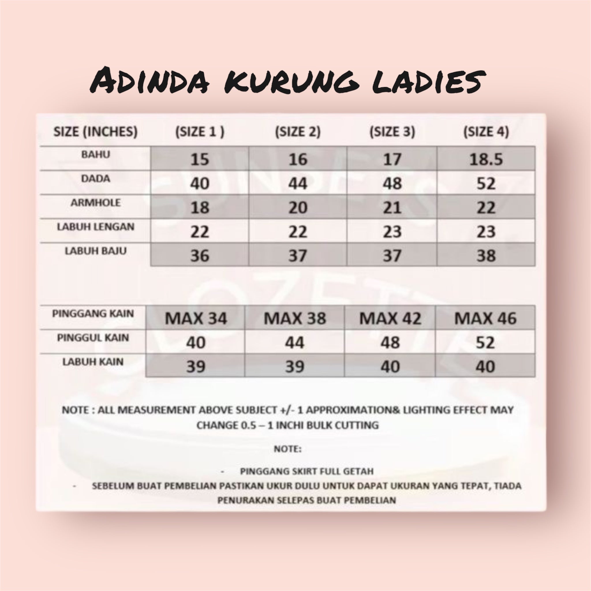 Adinda Kurung Songket Motif (MOM & DAUGHTER SET)