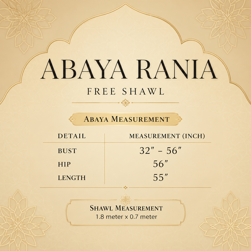 Abaya Rania set(includes matching shawl)