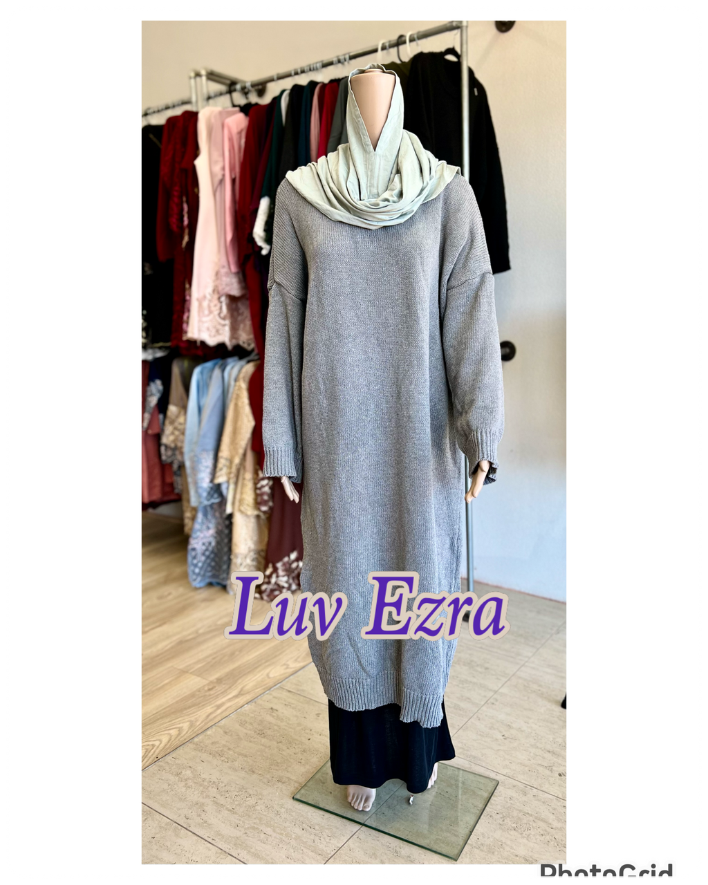 Faux Cashmere Knitwear Long Tunic