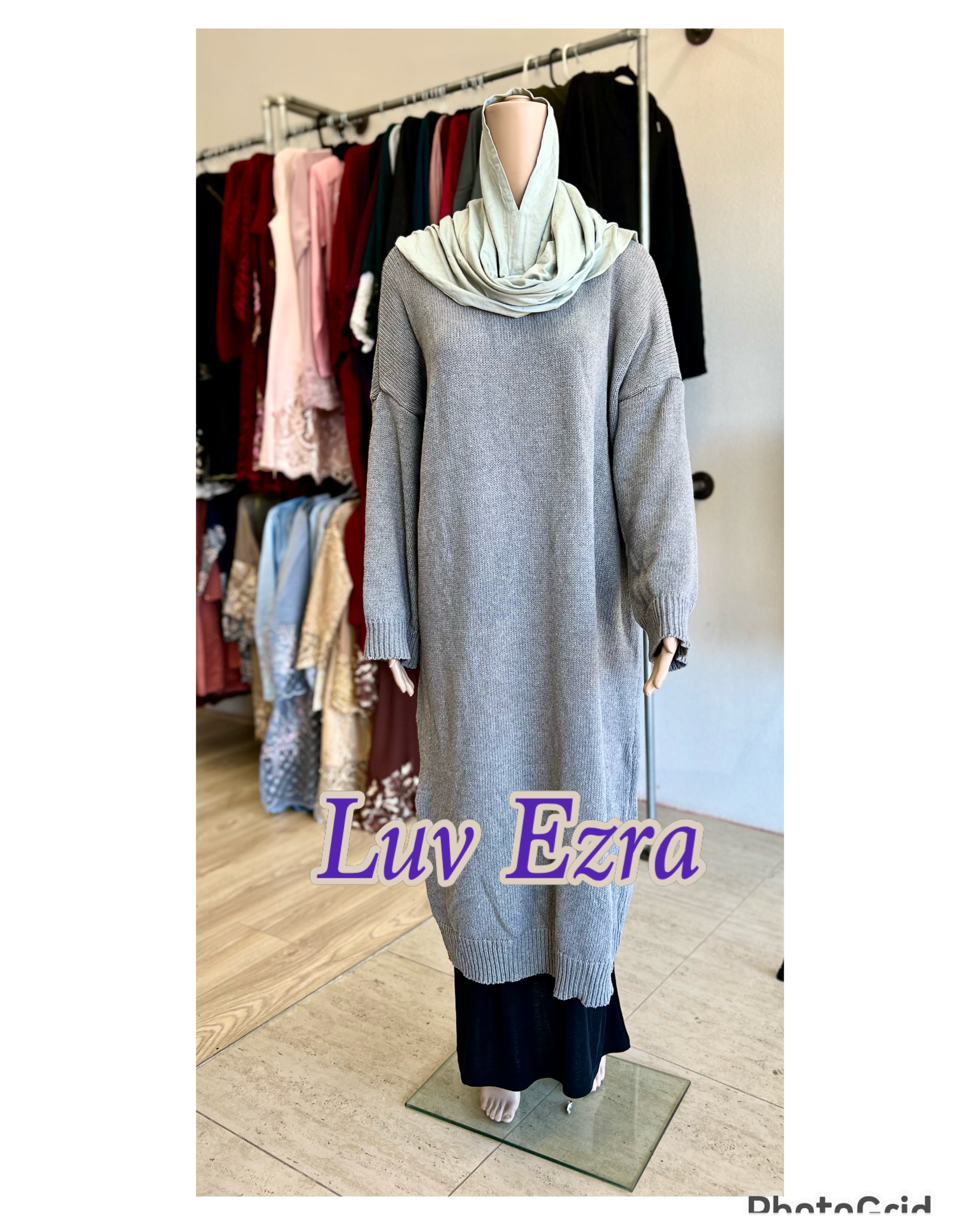Faux Cashmere Knitwear Long Tunic
