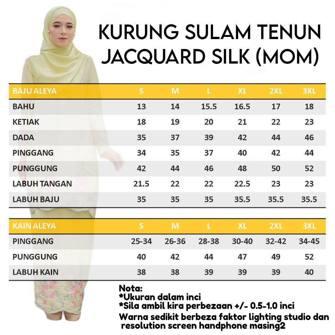 Kurung Tenun Sulam Jacquard Maroon (MOM)