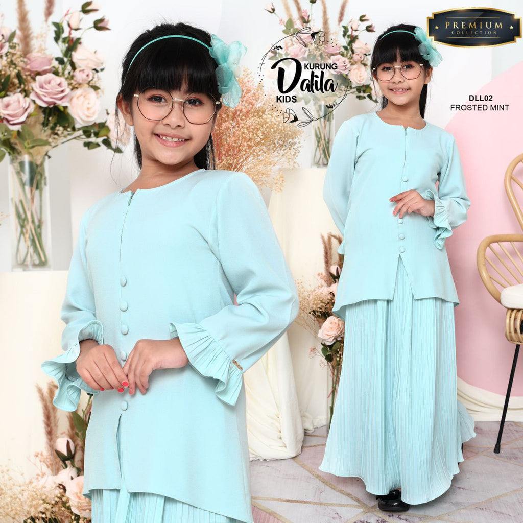 Dalila Kurung Girl - Frosted Mint