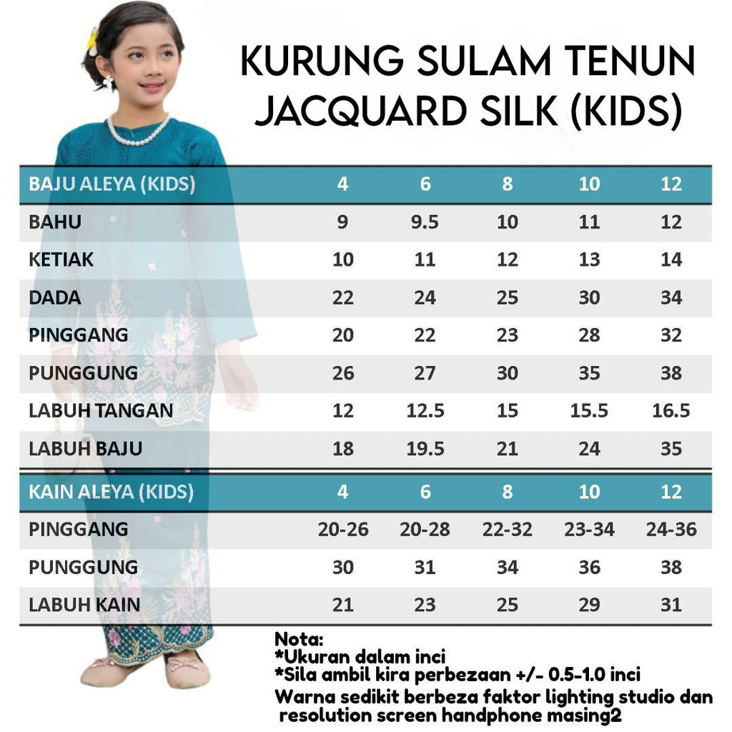 Kurung Tenun Sulam Jacquard Yellow (KIDS)
