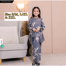 Load image into Gallery viewer, Kirana Dotted &amp; Flare Kurung-Girl
