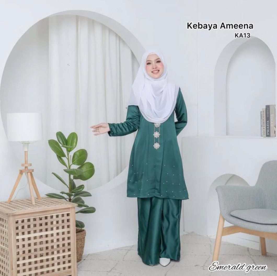 Ameena Kebaya Adult - Emerald Green