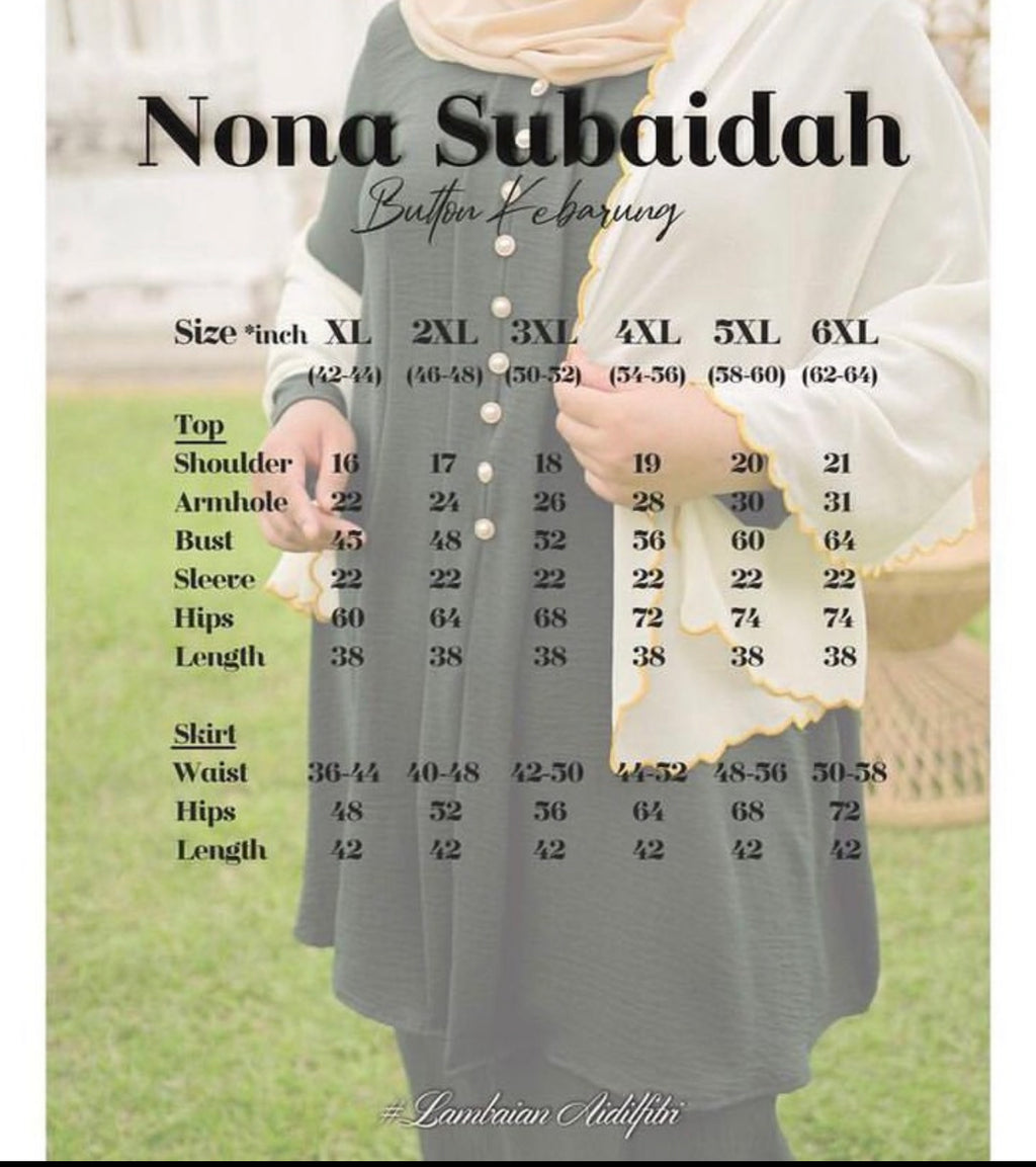 Nona Subaidah Button Kebarung
