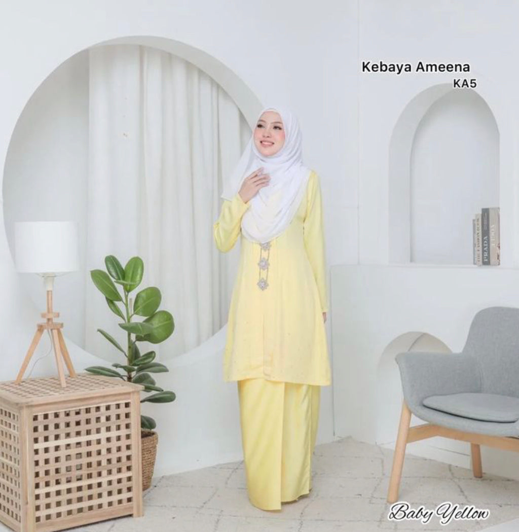 Ameena Kebaya Adult - Baby Yellow