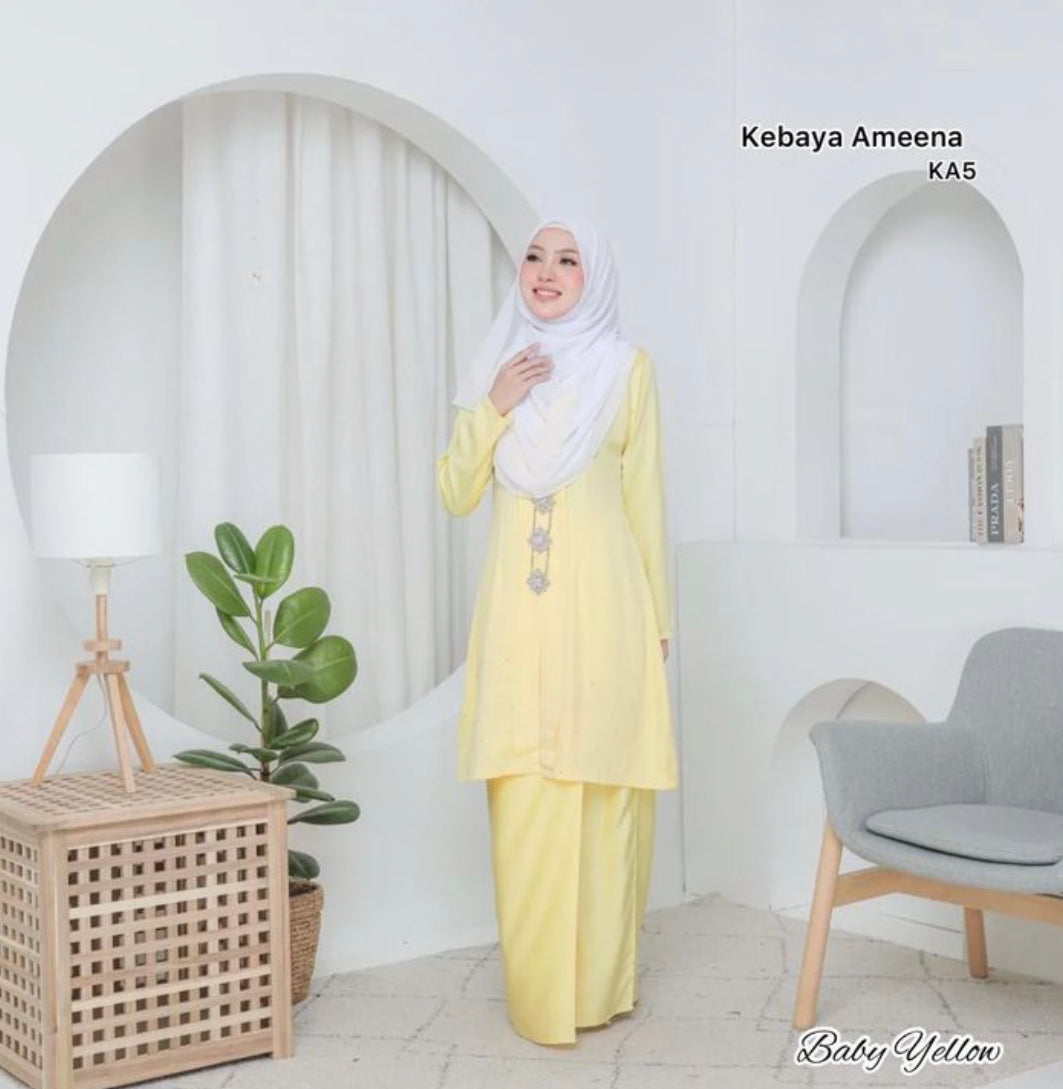 Ameena Kebaya Adult - Baby Yellow