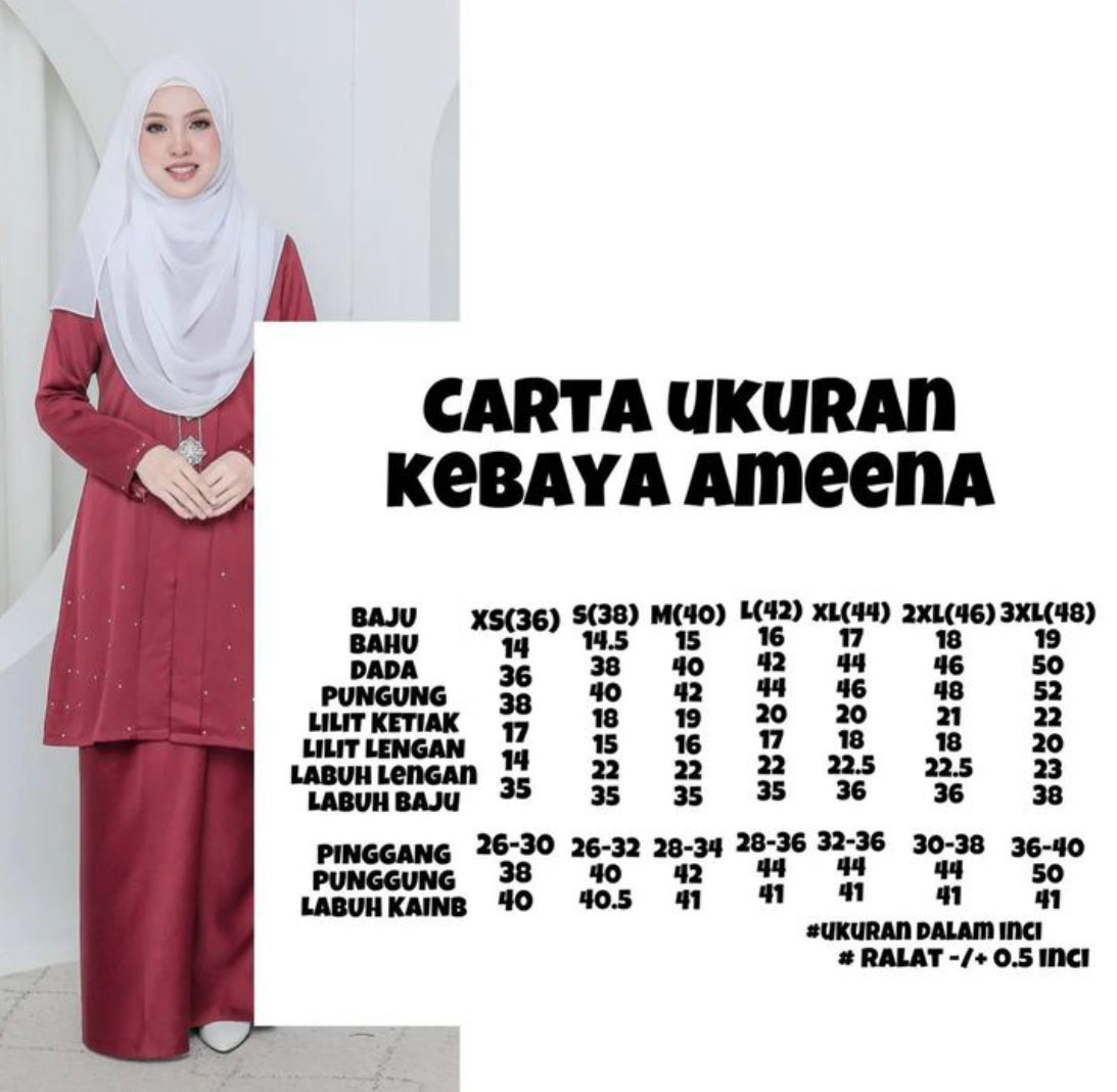 Ameena Kebaya Adult - Baby Yellow