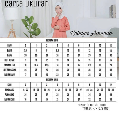Ameena Kebaya KID- Rose Gold